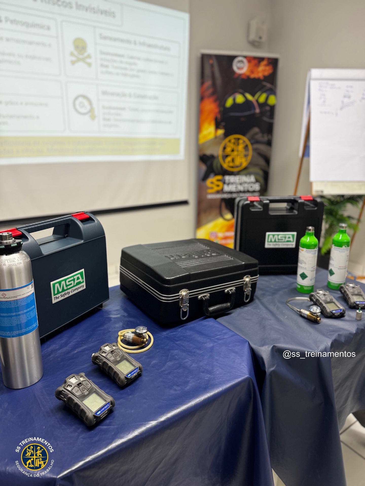 Detectores de gases MSA usados nas aulas de NR 33