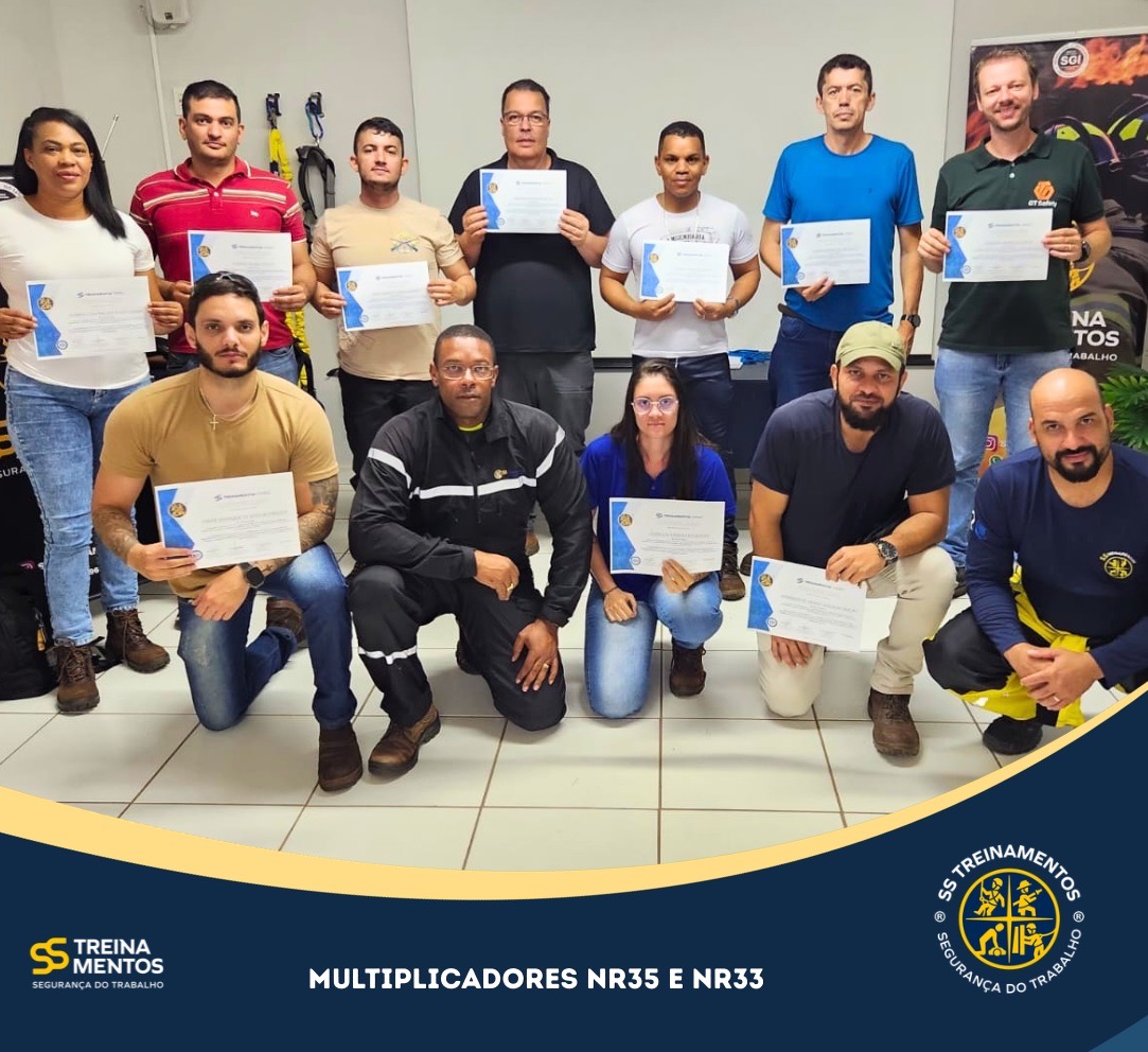 Turma de Multiplicadores NR 35 e NR 33 formada